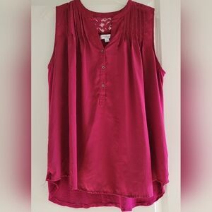 Great Northwest Indigo Sleeveless Burgundy Top Size XL